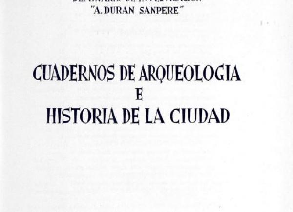 Portada 17-1977. Cuadernos de Arqueología e Historia de la Ciudad