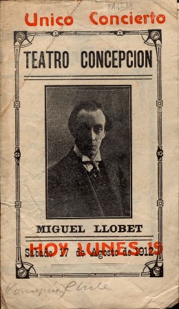 Cartell d'un concert de Miquel Llobet