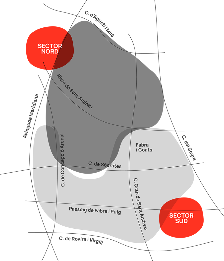 Mapa sectors porta a porta Sant Andreu del Palomar