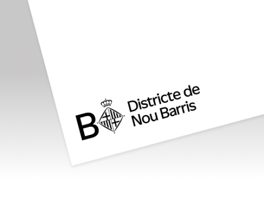 Nou Barris - Negre sobre fons blanc