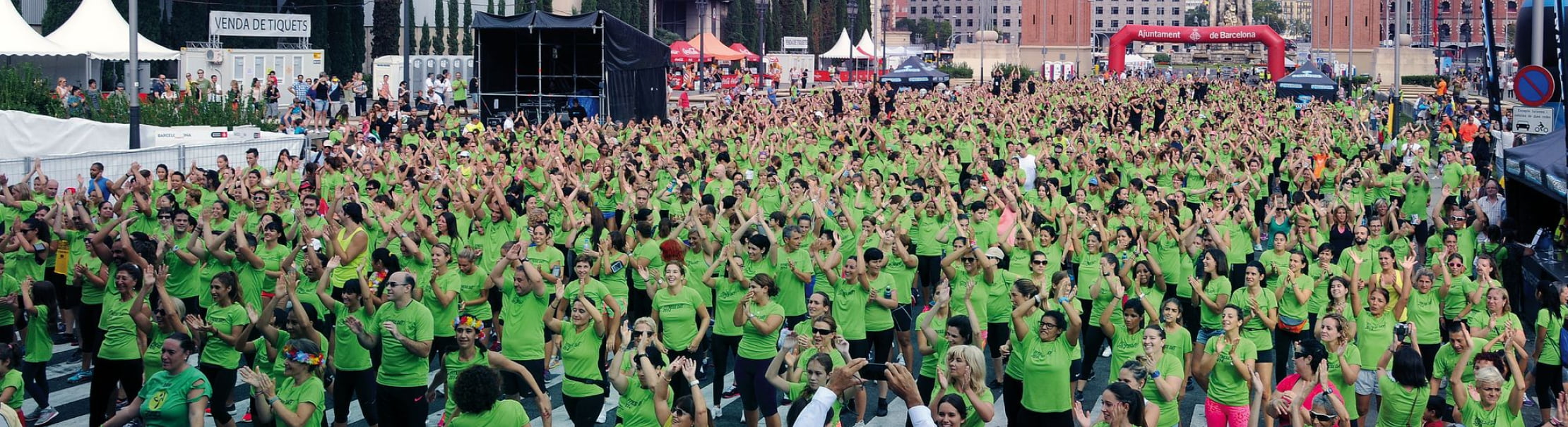 Fitness Day 2014. Públic fent esport 
