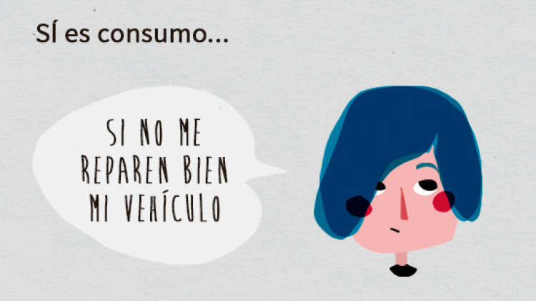 Ejemplo: se considera consumo si no han reparado correctamente el vehículo de un consumidor.