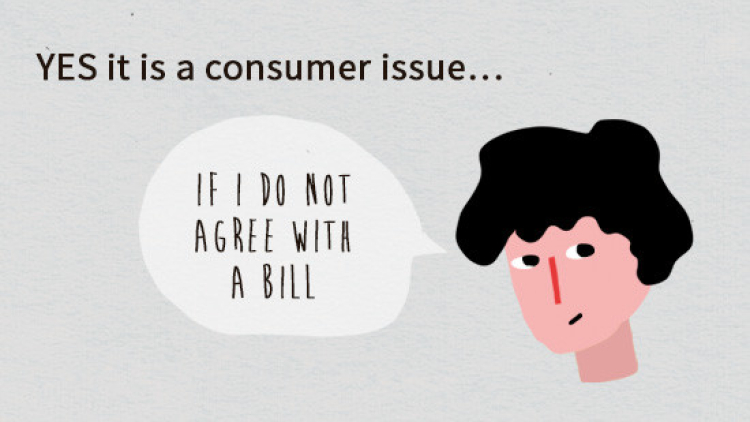 For example: if a consumer disagrees with an invoice, it is considered a consumer issue