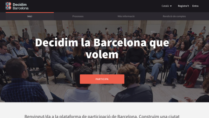 Captura de pantalla del web decidim.barcelona