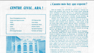 Folleto del 1988 reclamando el centro cívico