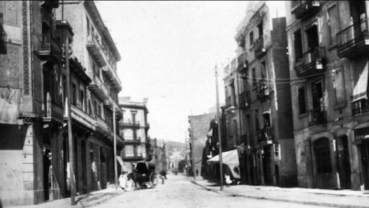 Antigua calle Bogatell, hoy Rogent. 1930