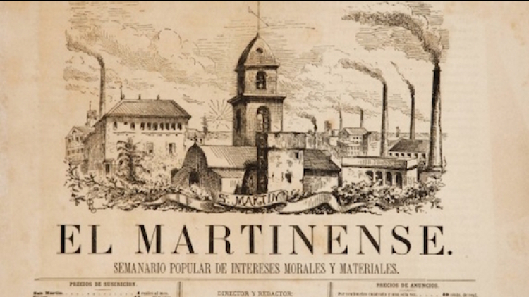 El Martinense. Capçelera del semanari popular de Sant Martí de Provençals.1879.