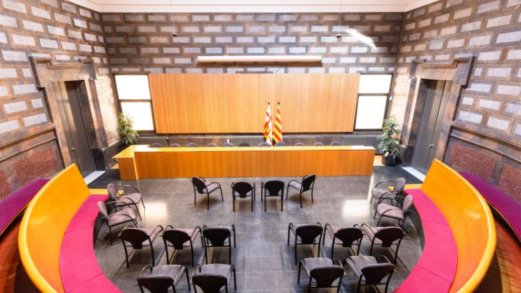 Sala d'actes de la seu del Districte de Sant Martí