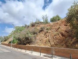 Talud donde se aprecia el corte geolóico