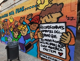 El mural de la covid, obra de Kamil Escruela