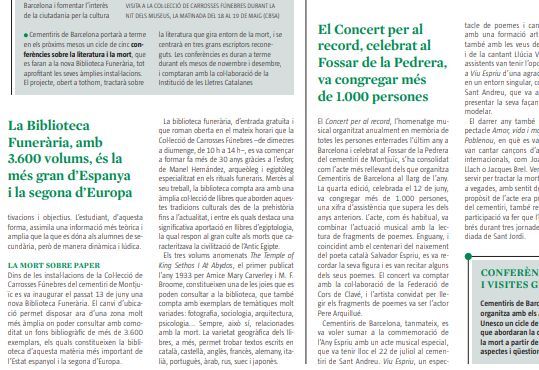 Imatge de l’article publicat a “La Vanguardia” el 27  d’octubre de 2013