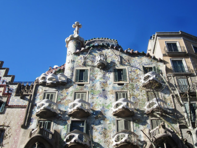 Detall de la façana de la Casa Batlló 