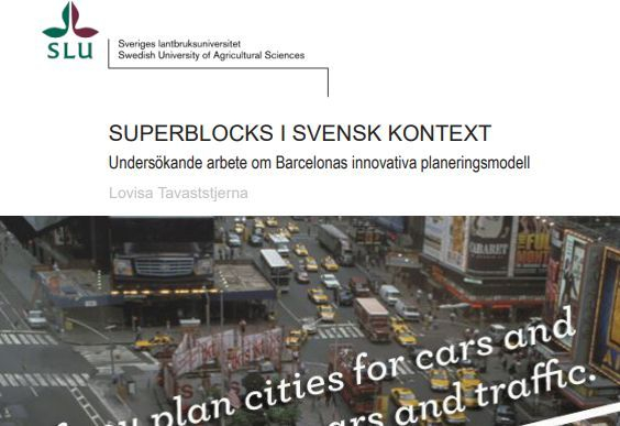 Cubierta de la tesis “Superblocks y svensk kontext”