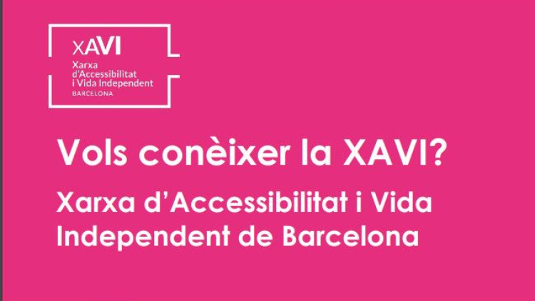 Coberta del fullet ” Vols conèixer la XAVI? Xarxa d’Accessibilitat i Vida Independent de Barcelona”
