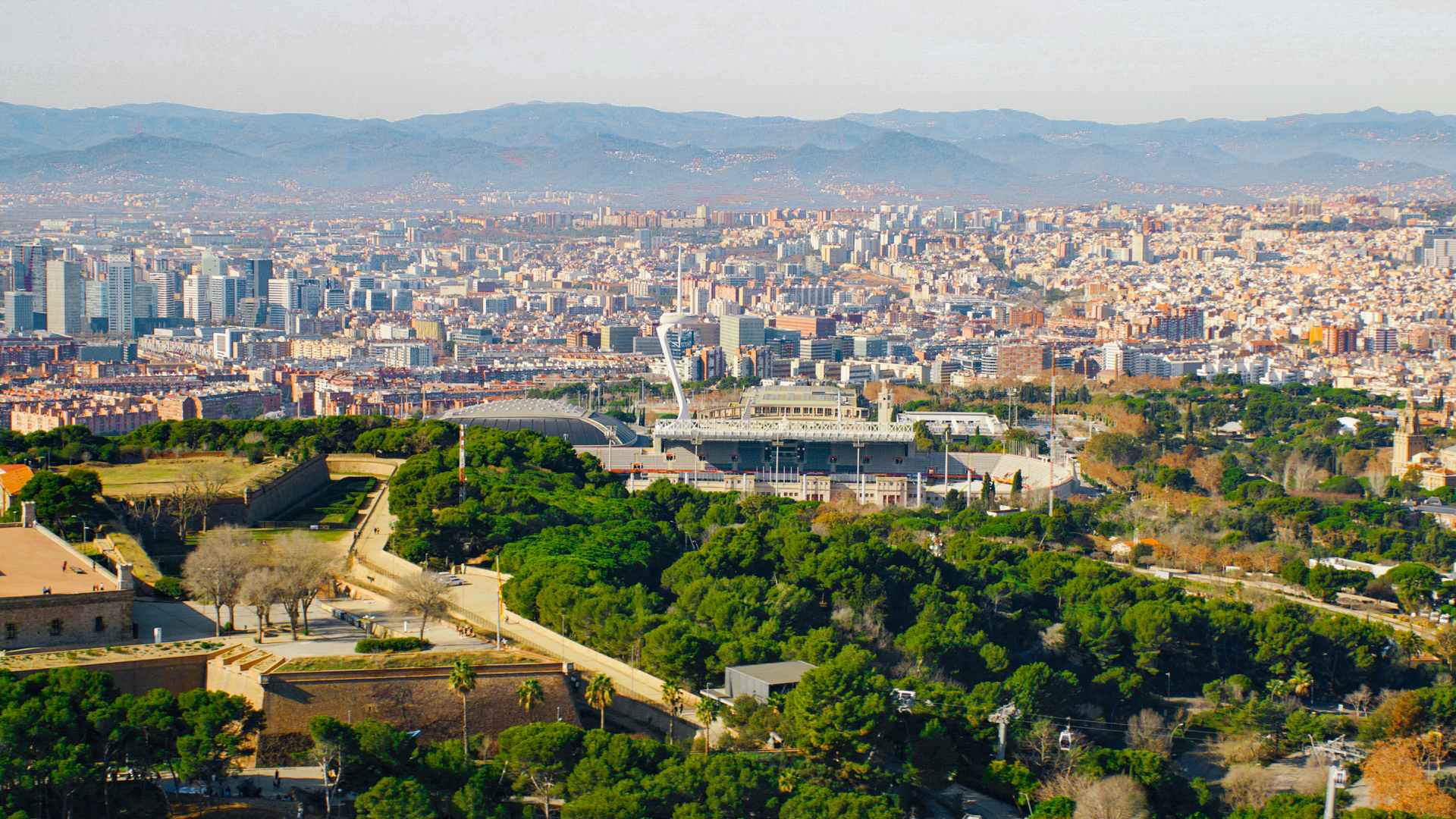 Imatge aèria de la ciutat de Barcelona