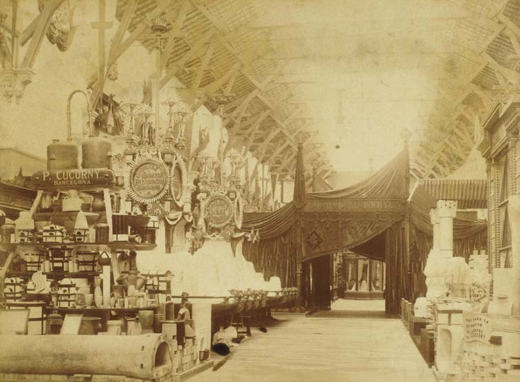 Interior pavelló Exposició Universal 1888. AFB. Pau Audouard