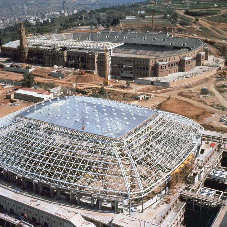 Obres olímpiques a Montjuïc. AFB. Autor desconegut Obres olímpiques a Montjuïc. AFB. Autor desconegut