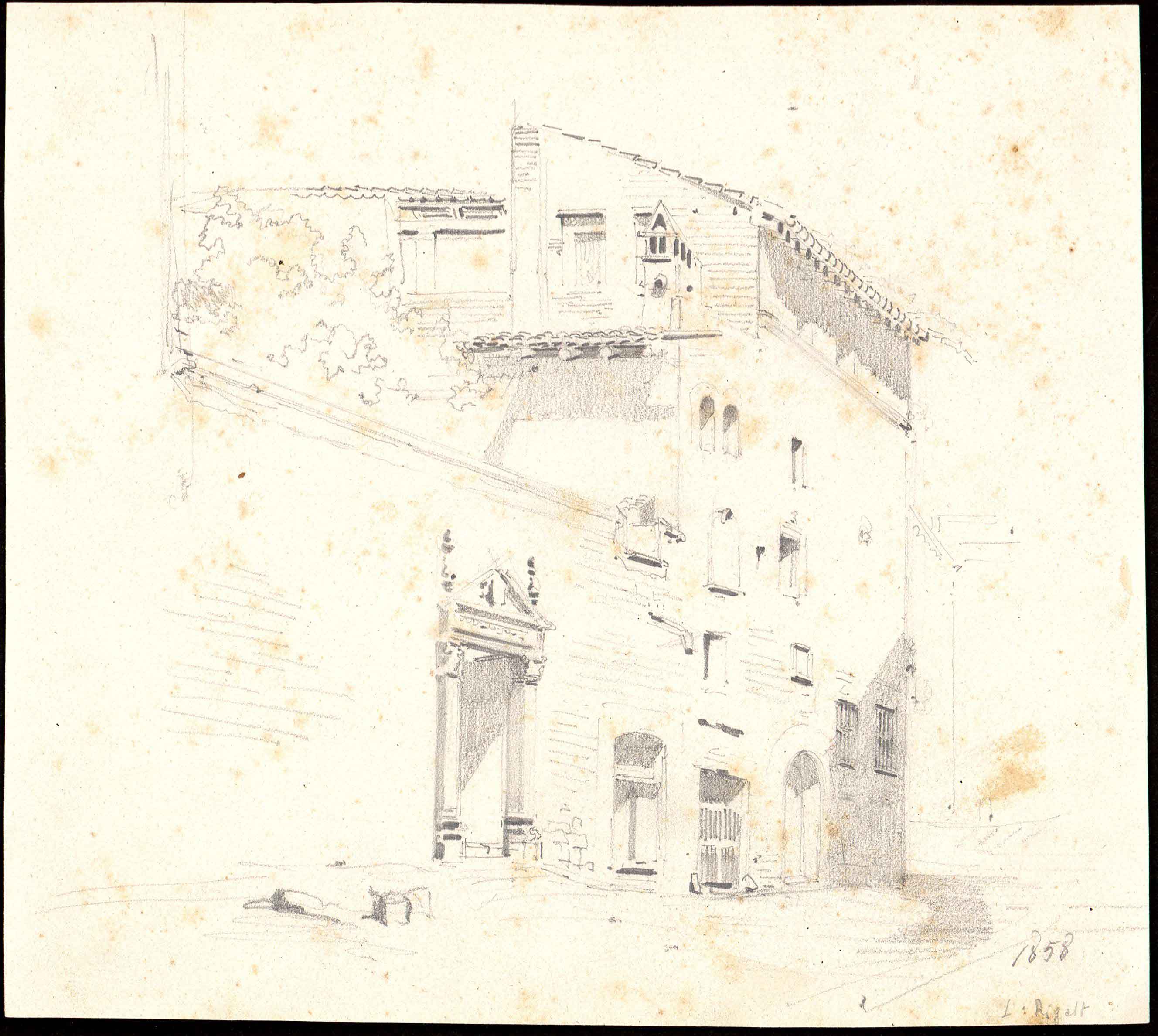 Façana del carrer Santa Llúcia, de Jaume Serra Gibert. 1858