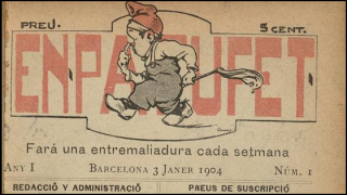 Portada del número 1 de la revista infantil En Patufet, del 3 de gener de 1904