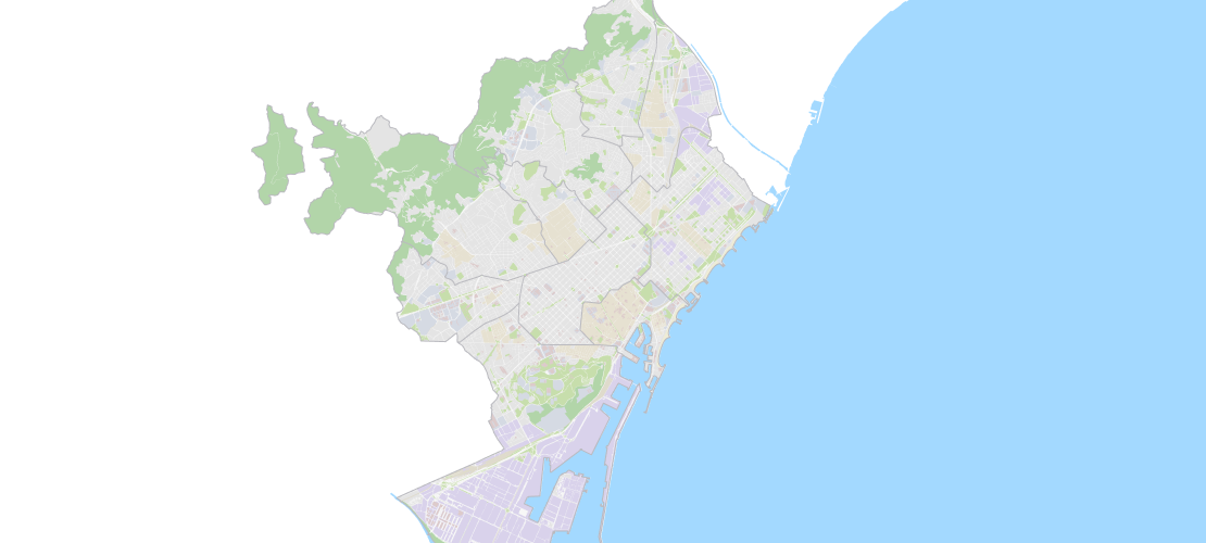 Districts map of Barcelona